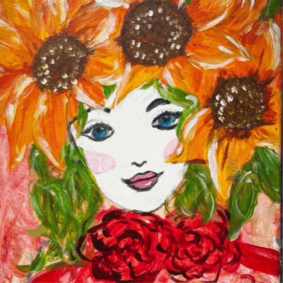 Sonnenblumenmädchen Malworkshops in Zürich